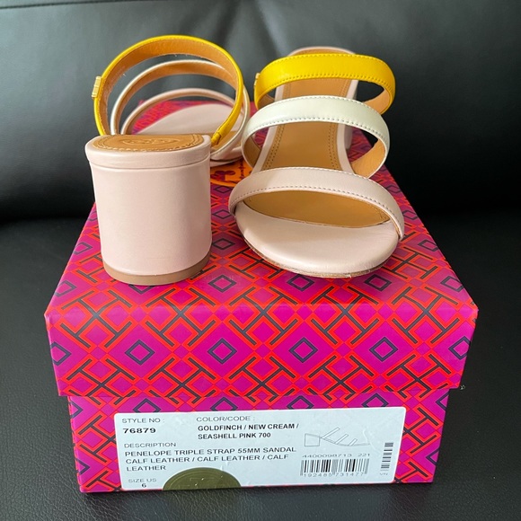 Tory Burch Penelope Triple Strap 55MM Sandal - Picture 7 of 9